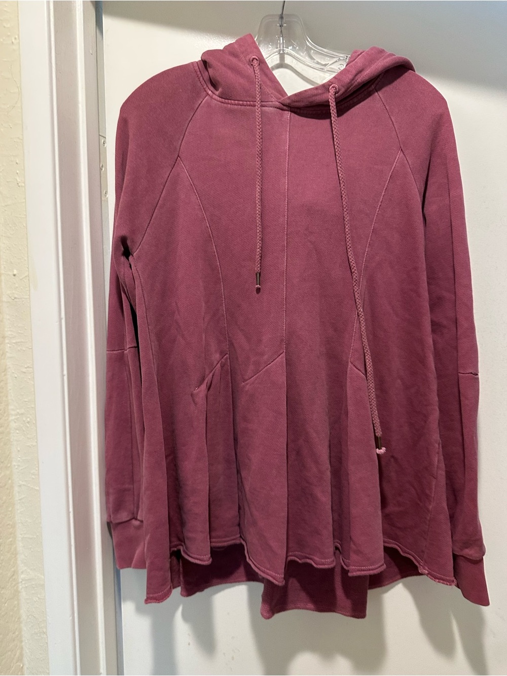 Pilcro by Anthropologie Relaxed Dusty Rose Hooded Pullover Size Small